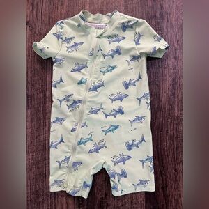 Shark Print Kids Swimsuit